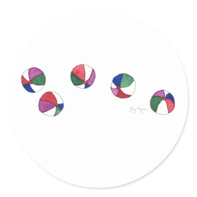Beach Balls Sticker by ginyhogan