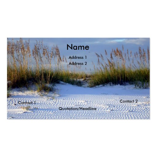 Beach Beauty Business Cards (front side)