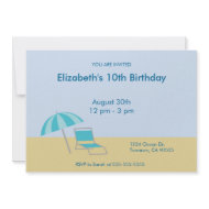 Beach Birthday Party Invitation invitation