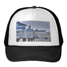 Beach Boardwalk Seaview Beaches HDR Mesh Hat