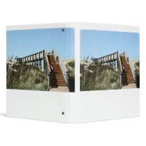 Beach Boardwalk with girl, Florida Cape san blas 3 Ring Binder