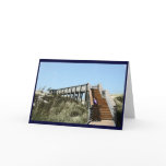 Beach Boardwalk with girl, Florida Cape san blas Greeting Card
