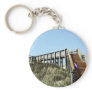 Beach Boardwalk with girl, Florida Cape san blas Key Chain
