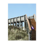 Beach Boardwalk with girl, Florida Cape san blas Post Card
