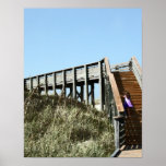 Beach Boardwalk with girl, Florida Cape san blas Poster