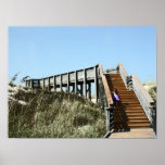 Beach Boardwalk with girl, Florida Cape san blas Poster