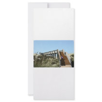 Beach Boardwalk with girl, Florida Cape san blas Rack Card Template