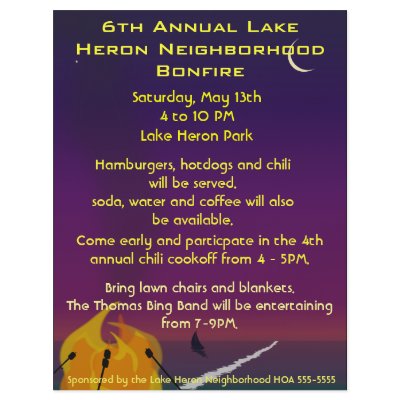Beach Bonfire Party Flyer by NightOwlsMenagerie