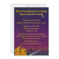 Beach Bonfire Party Invitation invitation