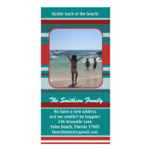 Beach Bound New Address Photo Card Announcement