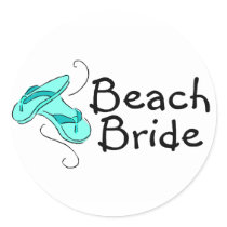 Beach Bride (Beach Wedding) Stickers