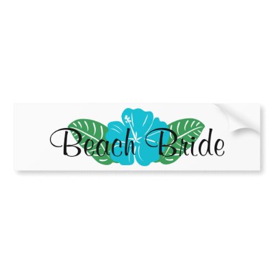 Beach Bride bumper stickers