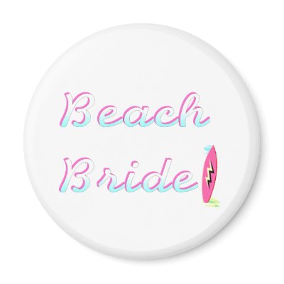Beach Bride Refrigerator Magnet