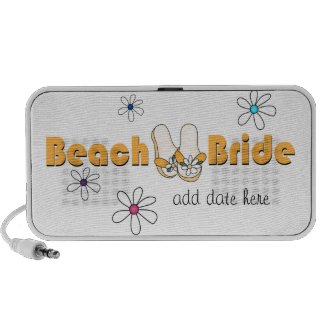 Beach Bride Music Computer Speakers doodle