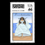 Beach Bride Postage Stamp
