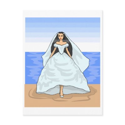 Beach Bride Postcard