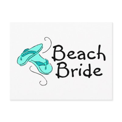 Beach Bride Post Card