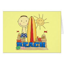 BEACH Brunette Boy Tshirts and Gifts Card