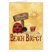 Beach Bug-gy Greeting Cards