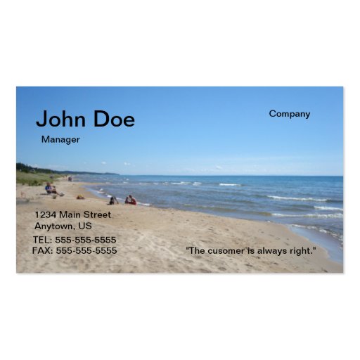 Beach buisness card business cards