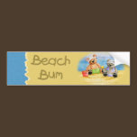 Beach Bum Bumper Sticker bumper stickers
