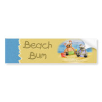 Beach Bum Bumper Sticker bumper stickers by 13BlackCatsDesigns Beach Bum Bumper Sticker bumper stickers