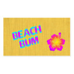 Beach Bum Custom Event Ticket Business Card