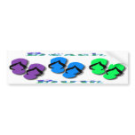 Beach Bum Flip Flops Bumper Stickers