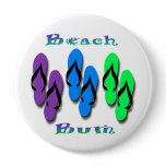 Beach Bum Flip Flops Button