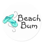 Beach Bum Flip Flops Sticker