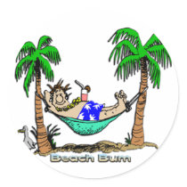 Beach Bum stickers