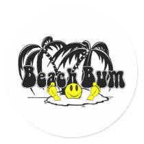 Beach Bum stickers by EvilSkull Beach Bum stickers