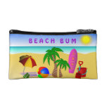 Beach Bum Sun Sea Surf Small Cosmetic Bag