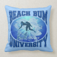 Beach Bum University throwpillow