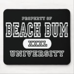 Beach Bum University Dark Mouse Pad