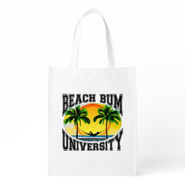 Beach Bum University Grocery Bag
