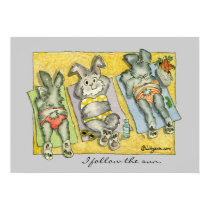 Beach Bums Buns Custom Poster Print by zooogle Beach Bums Buns Custom Poster Print