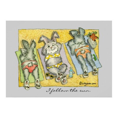 Beach Bums Buns Custom Poster Print by zooogle