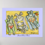 Beach Bums Buns Poster Print
