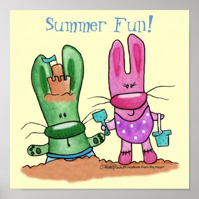 Beach Bunnies-Summer Fun Posters by creationhrt