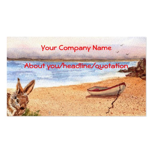 'Beach Bunny' Profile Card Business Cards (front side)