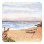 'Beach Bunny' Square Sticker