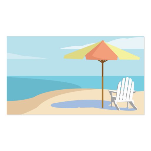 Beach - Business Business Card Template (back side)
