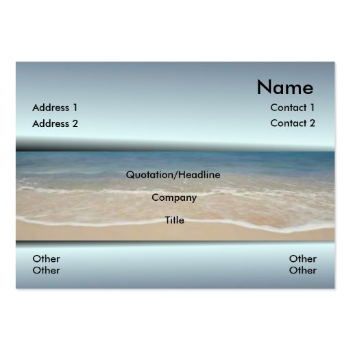 Beach Business Card (front side)