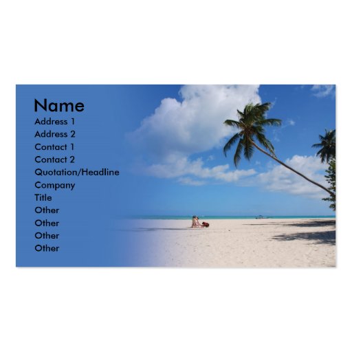 Beach Business Card Template (front side)