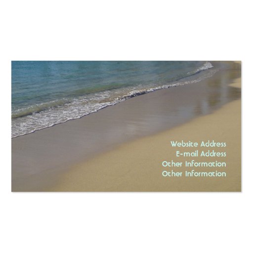 Beach Business Cards (back side)