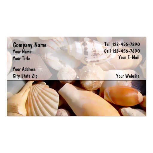 Beach Business Cards (front side)