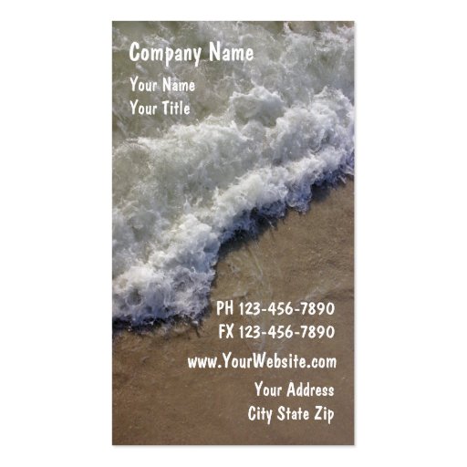 Beach Business Cards (front side)