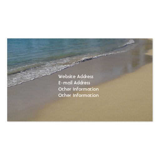 Beach Business Cards (back side)