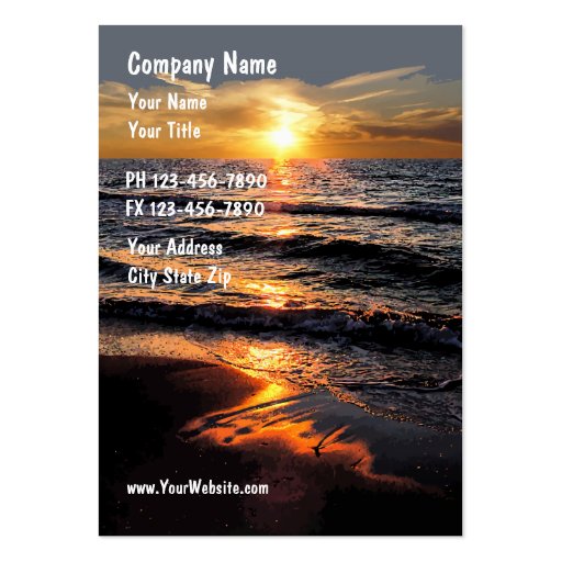 Beach Business Cards (front side)
